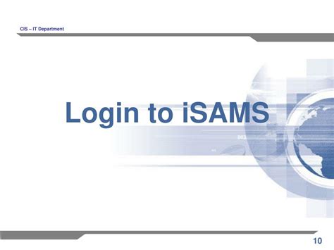 Login to iSAMS As:.